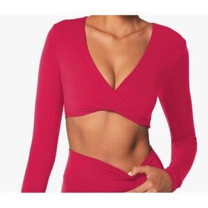 Sunzel Women Magenta Long Sleeve Workout Top Yoga & Pilates Gym Wear Size S